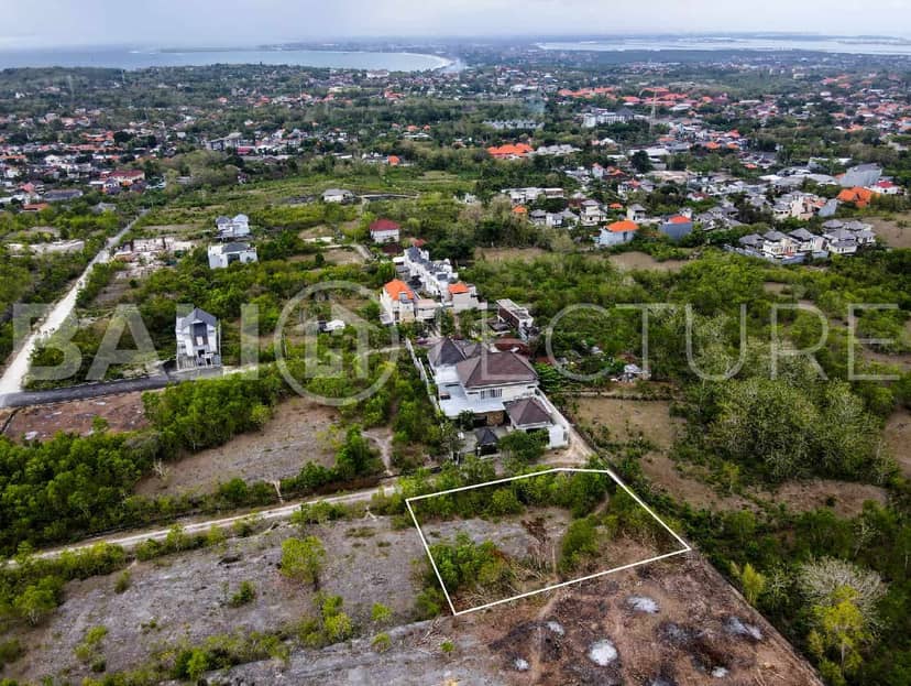 1100m2 Beautiful Land With Ocean View In Ungasan, Uluwatu, Bali