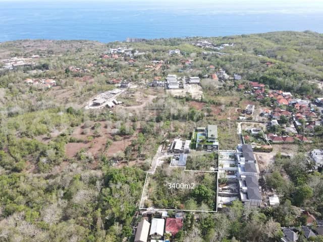 3400m2 Land For Sale in Pecatu With Ocean View, Uluwatu