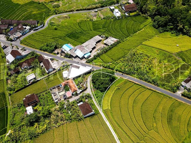 500m2 Stunning Land With Ricefield View Kaba Kaba, Tabanan