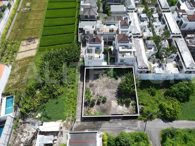 Premium 600 sqm Freehold Land in Berawa, Canggu – Pink Zone, 5 Minutes to Beach, Canggu, Bali