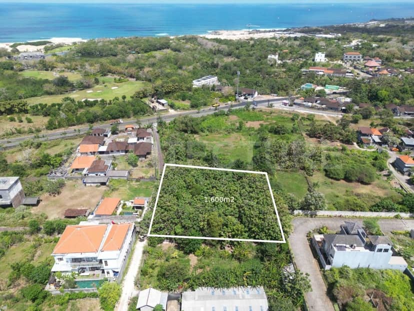 Leasehold Land in Kutuh 1,600m² Near Pandawa and Melasti Beach, Uluwatu, Bali