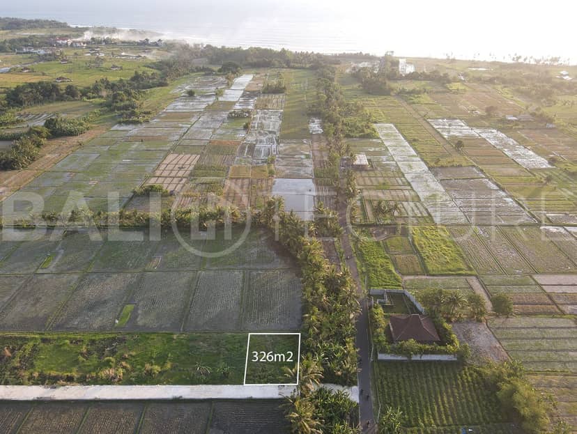 Amazing 326m2 of Land in Kedungu with Ocean Views, Pererenan, Bali
