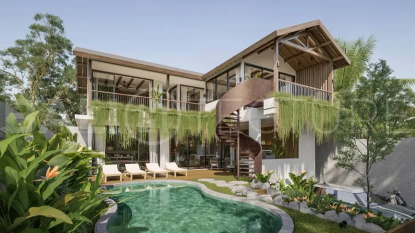 Stunning 4 Bedroom Modern Villa for Sale in Kedungu, Pererenan, Bali