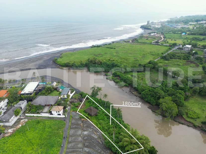 🌅 Riverfront Land with Ocean View in Cemagi, Pererenan, Bali