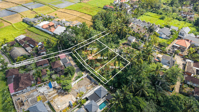 Prime 300 m² Leasehold Land in Ubud’s Peaceful Area, Ubud