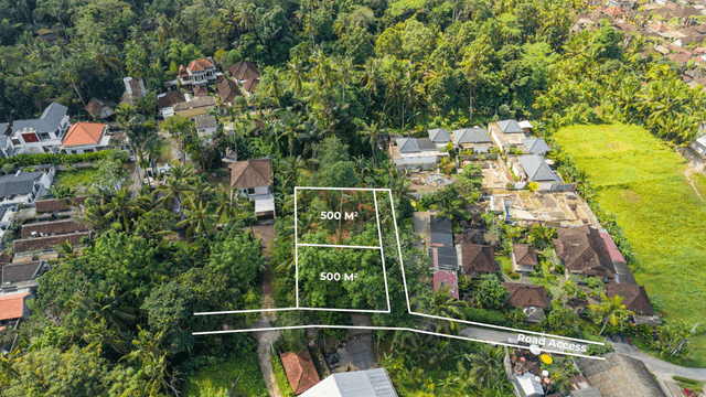 500 m² Leasehold Land in Prime Ubud Area, Ubud