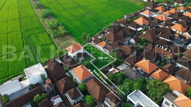 Peaceful Residential Land with Rice Field View in Cemagi, Pererenan