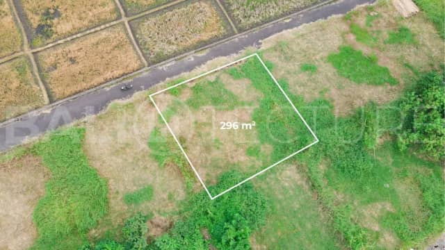 296 m2 of Land For Sale in Kedungu with Ricefield Views, Pererenan