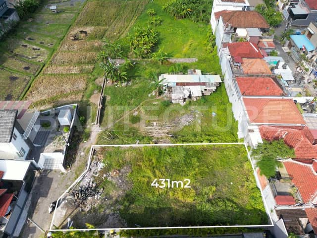 Leasehold Land in Kerobokan 431m² with Rice Paddy Views for Your Investment, Seminyak