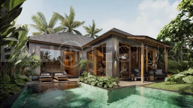 Off-Plan Tropical 1 Bedroom Villa for Sale in Ubud Bali, Ubud