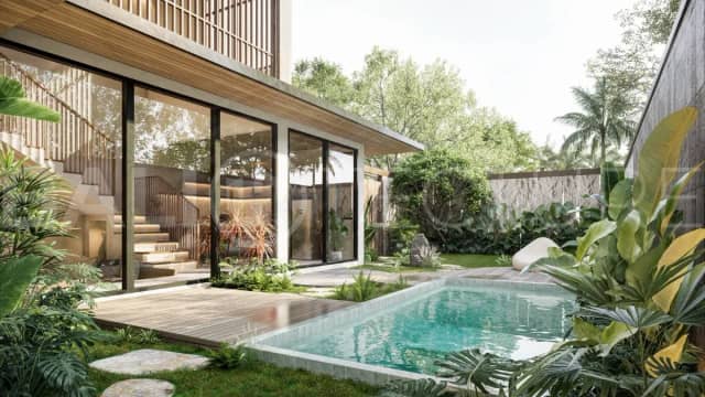 Off-Plan Modern Tropical 3 Bedroom Villa for Sale near Kedungu Beach Bali, Pererenan