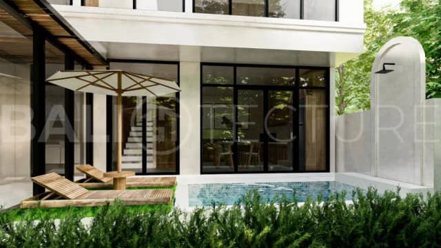 Off-Plan Ricefield View Villa for Sale between Buduk and Tumbak Bayuh, Canggu