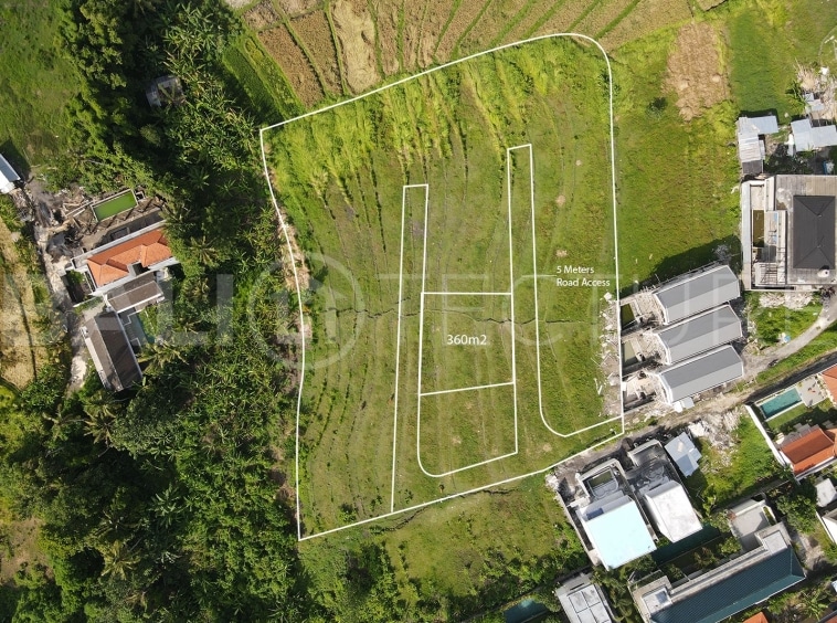 360m2 Stunning Land With Ricefield View In Villa Area Tumbak Bayuh Pererenan 2