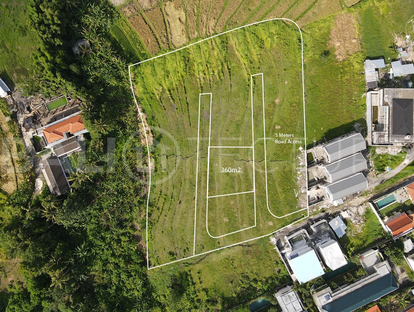 360m2 Stunning Land With Ricefield View In Villa Area Tumbak Bayuh Pererenan 2