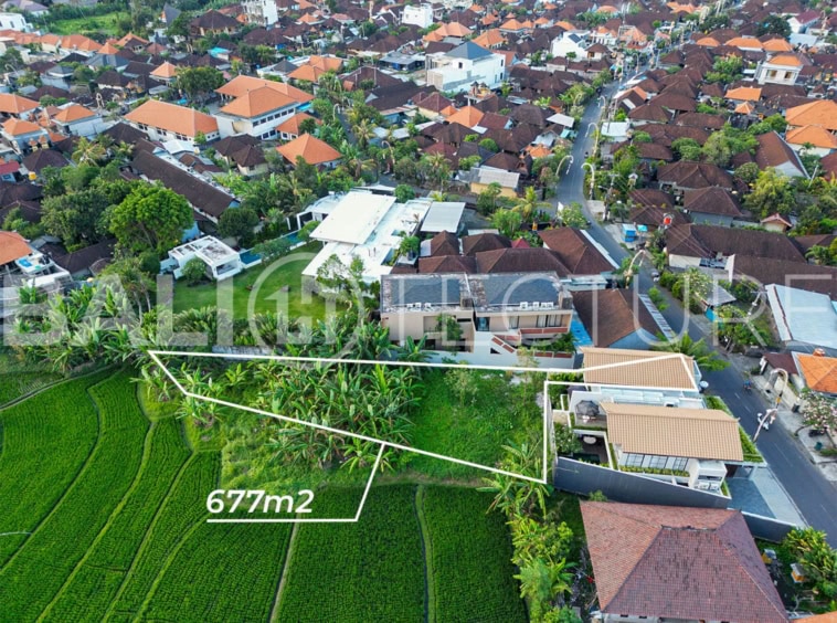 Prime 677m² Freehold Land in Babakan, Canggu 1