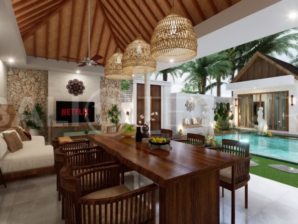 Seminyak villas for sale 2 bedroom tropical offplan pool 7