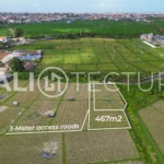 467m² leasehold land in Seminyak, Bali, offering stunning rice field views and investment potential
