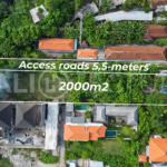 "Large 2000m² plot in Bali’s thriving Sanur area, suited for tourism-related projects."