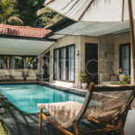 Comfortable bedroom with modern furnishings in a 4-bedroom Ubud villa.