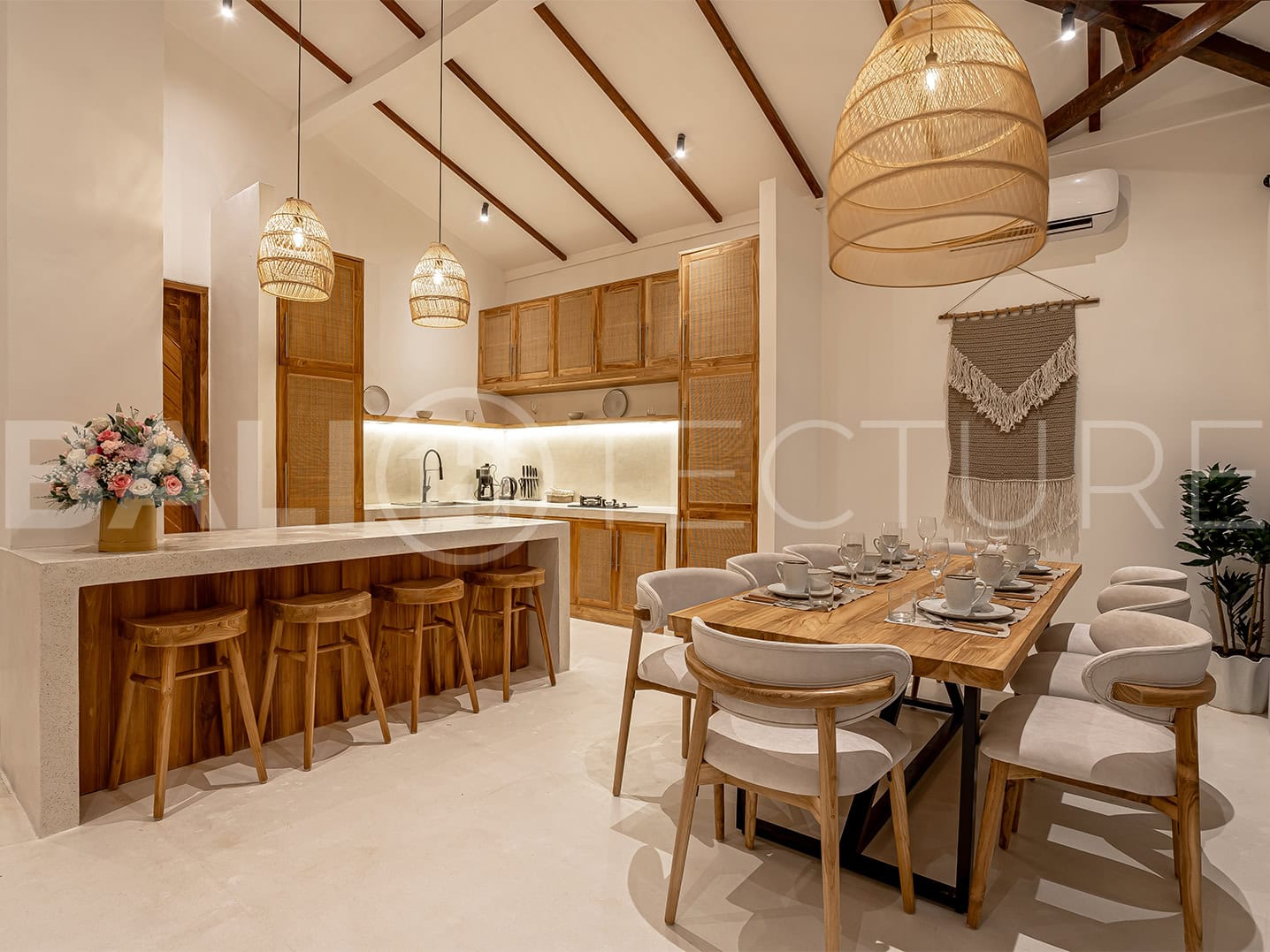 Elegant living space with a private pool, perfect for relaxation and entertaining.