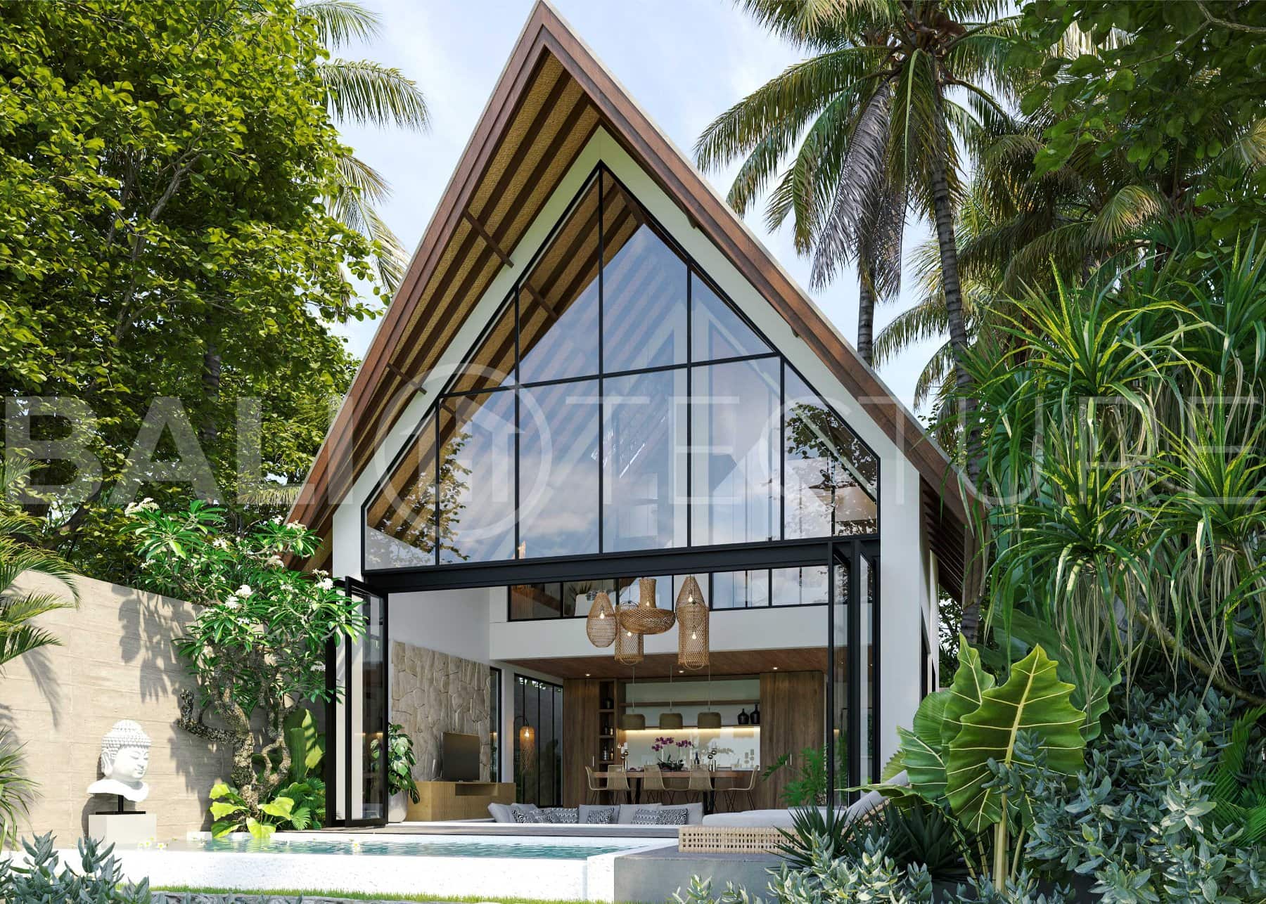 Tukad Huts – Open Plan Tropical 2 Bedroom Villa 2