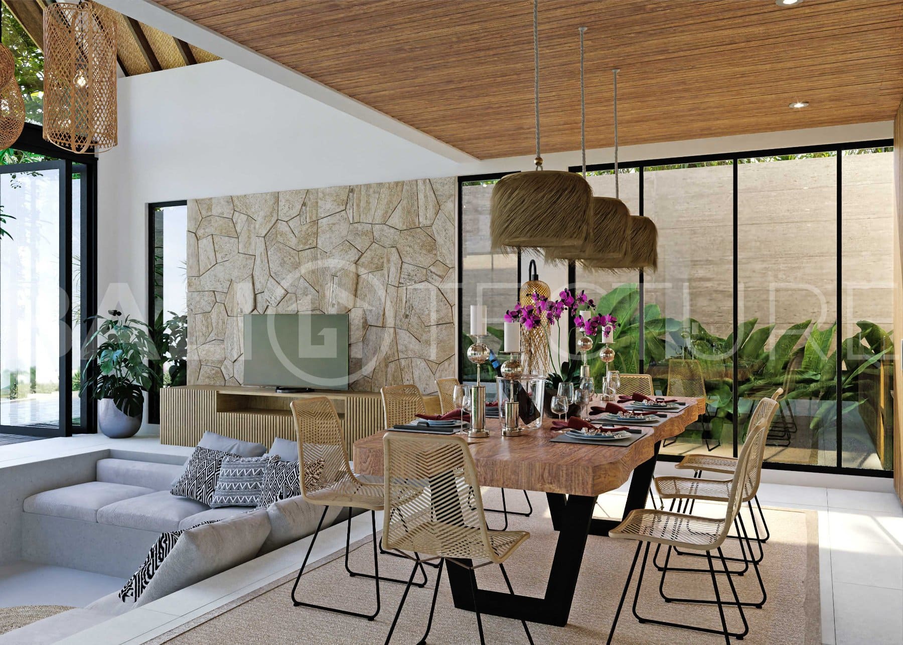 Tukad Huts – Open Plan Tropical 2 Bedroom Villa 3