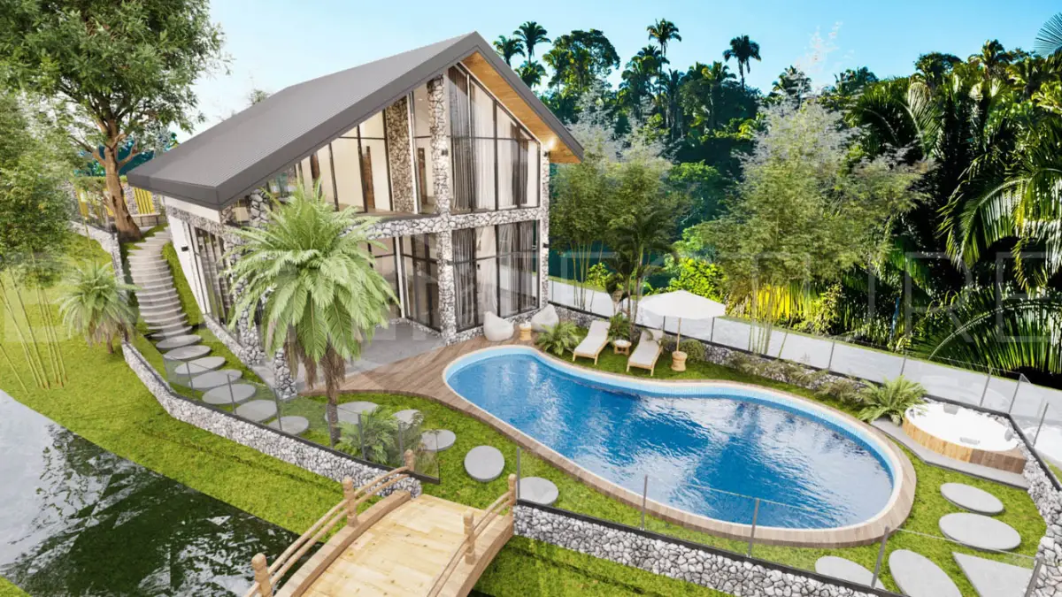 off plan tropical 3 bedroom villa for sale in Ubud