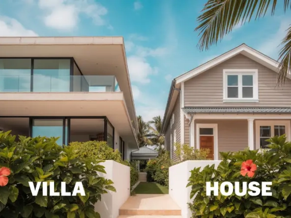 difference between villa and house
