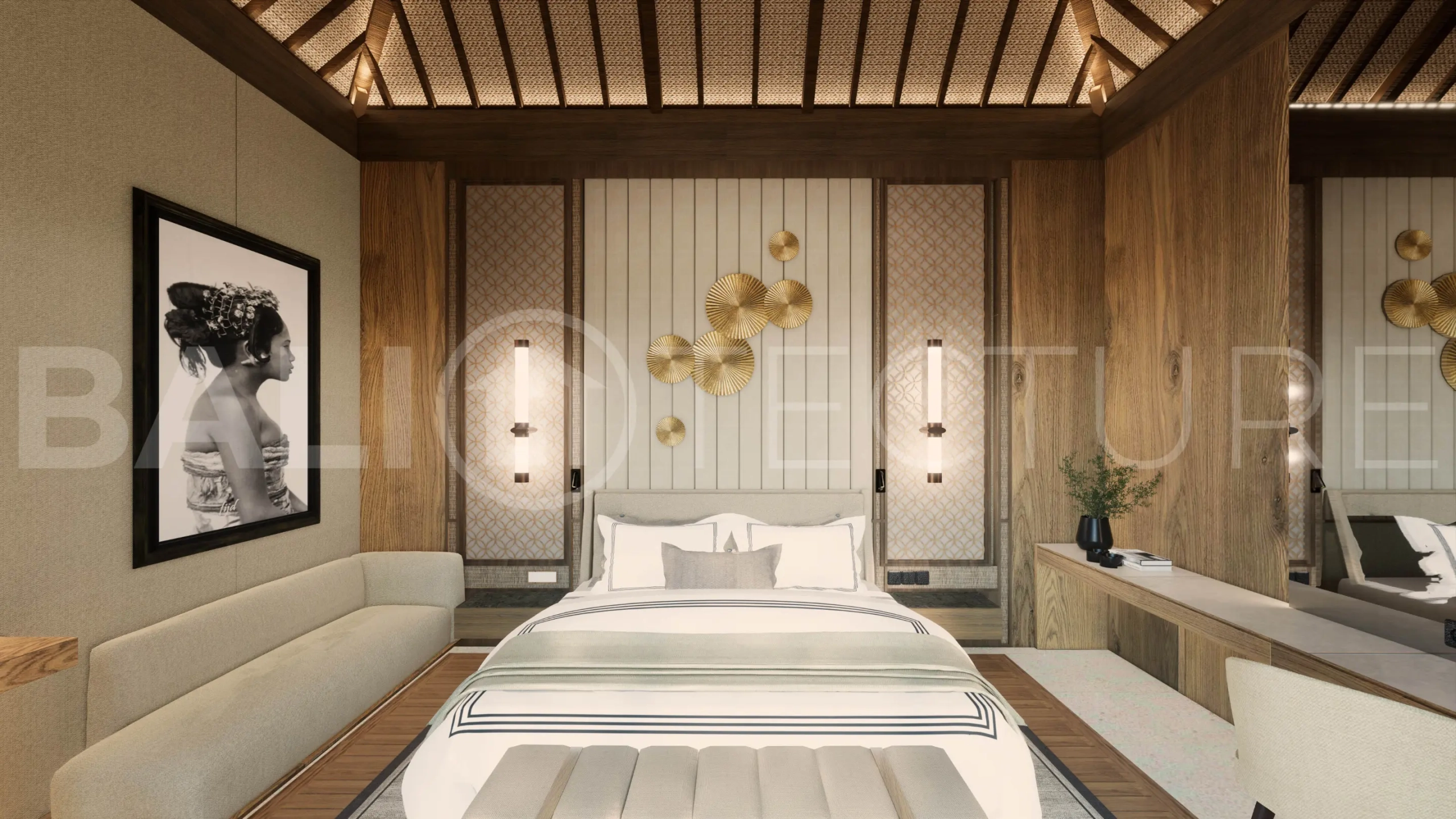 Exclusive 2BR Villa In Seminyak for Sale with Big Pool, Garden & Modern Design19