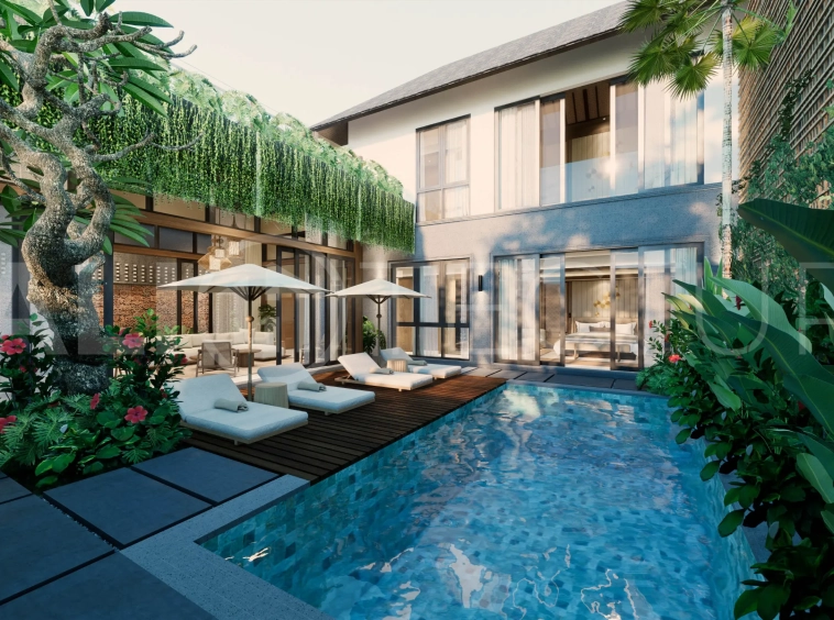 Exclusive 2BR Villa In Seminyak for Sale with Big Pool, Garden & Modern Design5