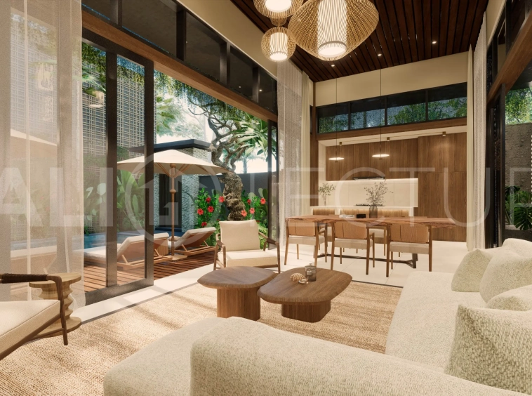 Exclusive 2BR Villa In Seminyak for Sale with Big Pool, Garden & Modern Design15