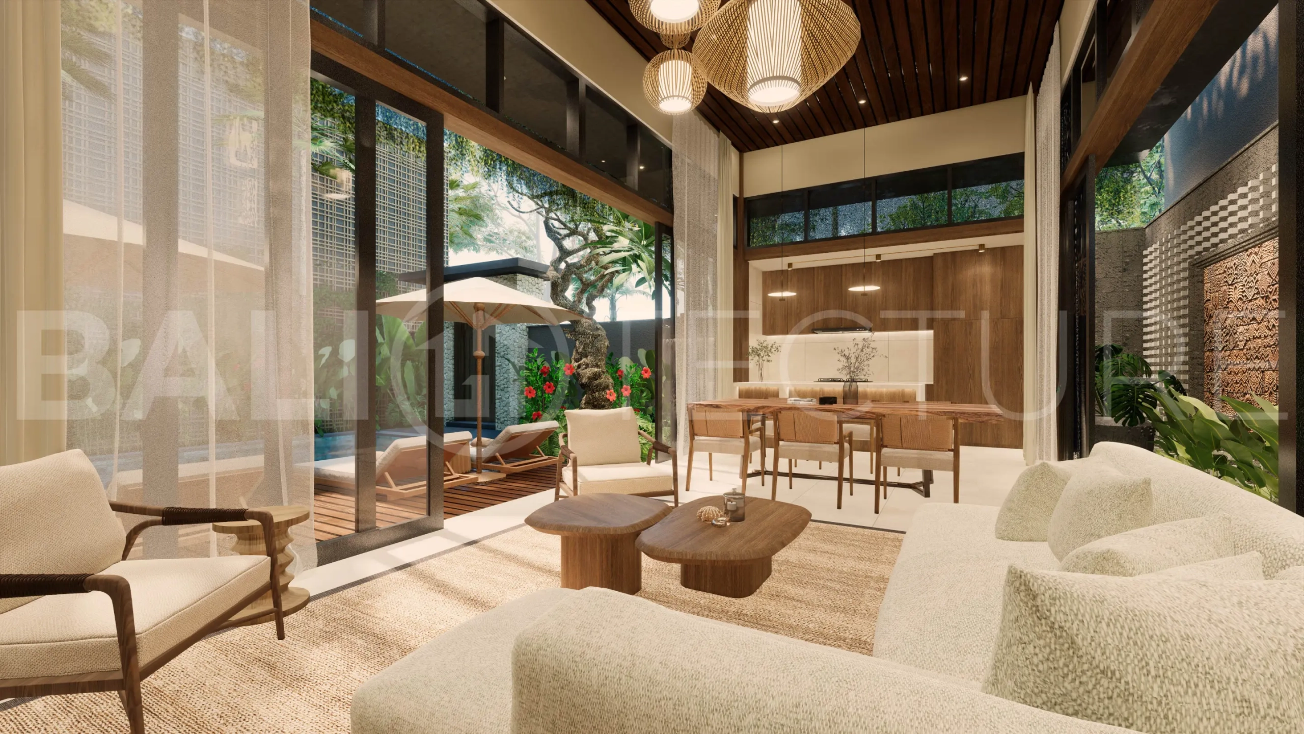 Exclusive 2BR Villa In Seminyak for Sale with Big Pool, Garden & Modern Design15