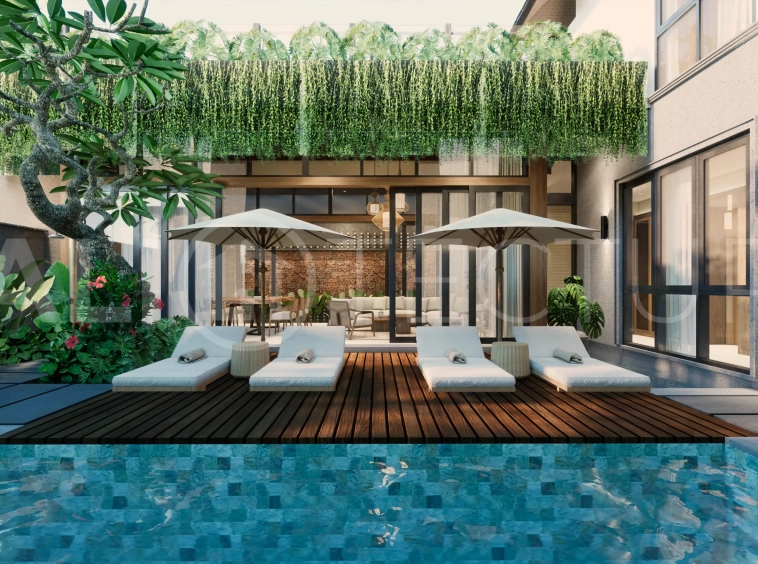 Exclusive 2BR Villa In Seminyak for Sale with Big Pool, Garden & Modern Design16