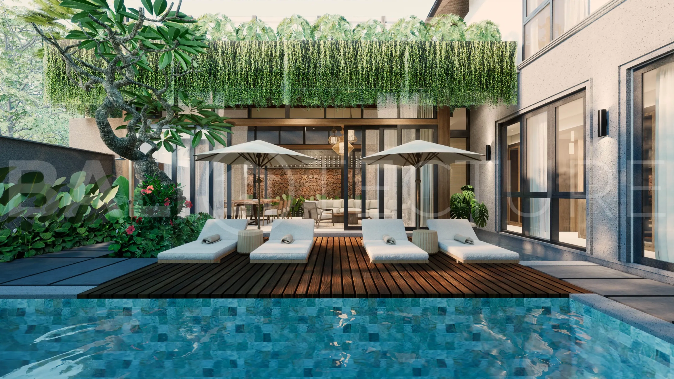 Exclusive 2BR Villa In Seminyak for Sale with Big Pool, Garden & Modern Design16