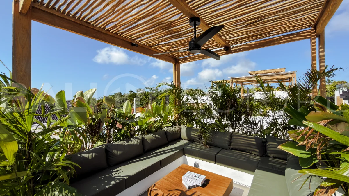 Modern tropical luxury villa at Solas Villas in Bingin, Bali, featuring contemporary architecture, stylish interiors, a private infinity pool, and a rooftop terrace with panoramic ocean views. Surrounded by lush tropical scenery, the villa offers a sophisticated coastal lifestyle with high-quality finishes and functional living spaces. Scheduled for completion in late 2025, this exclusive property is located in one of Bali's most desirable destinations and is eligible for buyer financing.