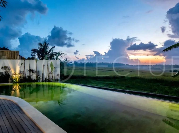 Modern 2-Bedroom Tropical Villa with Rice Field Views in Cemagi1