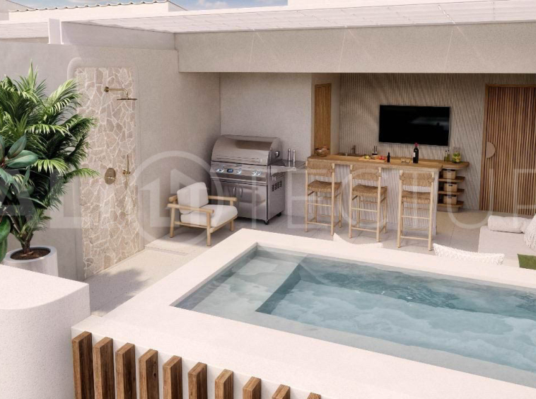 Stylish 2 Bedroom Villa with Jacuzzi Rooftop Near White Sand Beach12