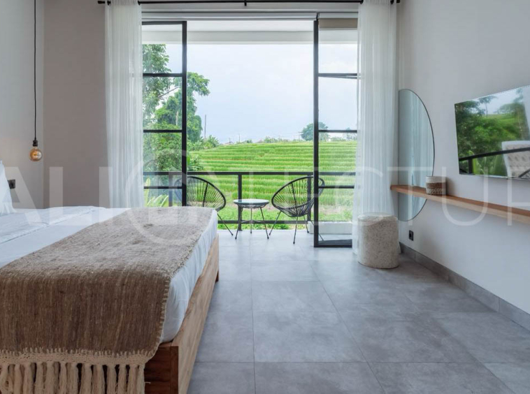 Modern Tropical Villa with Sunset Rice Field Views in Babakan18