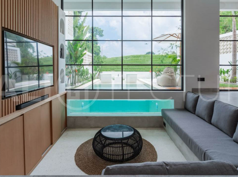 Modern Tropical Villa with Sunset Rice Field Views in Babakan19