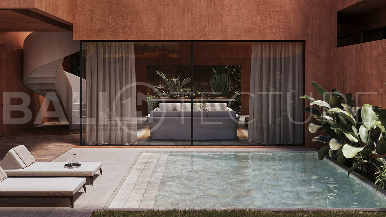 Terracotta Aesthetic 4 Bedroom Villa for Sale in Pererenan-14