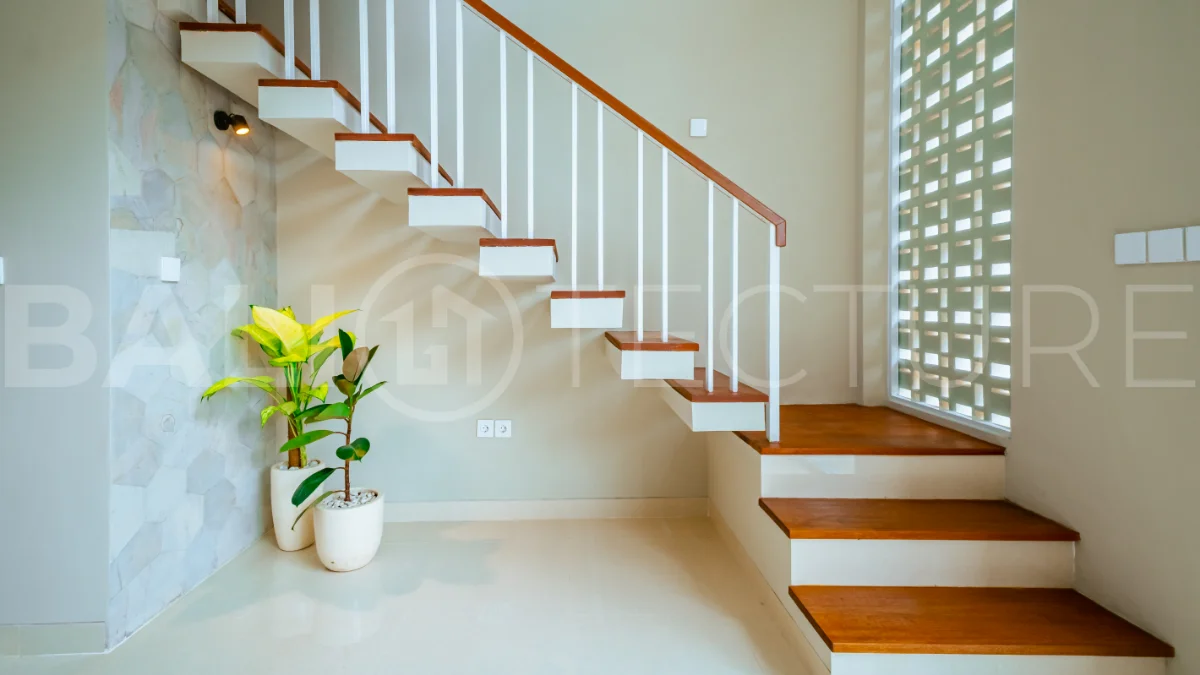 Brand new one bedroom villa for sale in Pecatu, Uluwatu, featuring modern two storey design, private swimming pool, fully furnished interiors, 90 sqm land, and a rare 50 year leasehold.