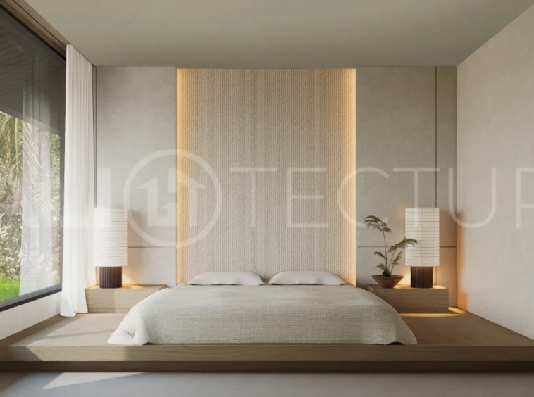 Modern villa development for sale between Ungasan and Pecatu, Uluwatu, featuring contemporary architecture, 166 m² land plots, 112 m² built areas, and a private pool, close to restaurants, beaches, wellness centers, and lifestyle amenities.