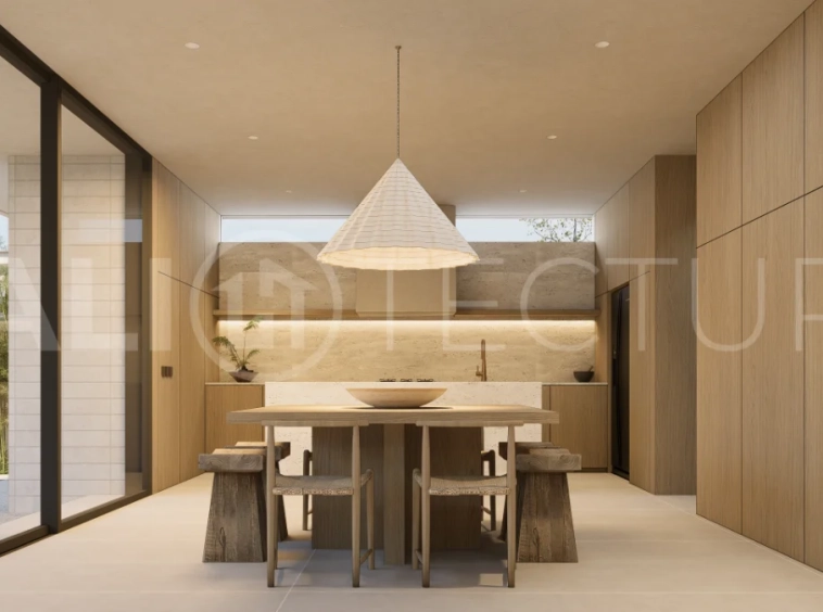 Modern villa development for sale between Ungasan and Pecatu, Uluwatu, featuring contemporary architecture, 166 m² land plots, 112 m² built areas, and a private pool, close to restaurants, beaches, wellness centers, and lifestyle amenities.