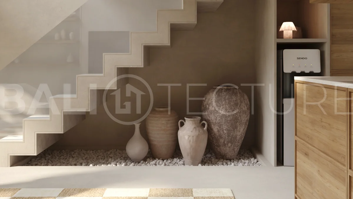 Off plan one bedroom loft residence in Cepaka, Tabanan, featuring contemporary tropical design, open plan living, private plunge pool, and views of the surrounding rice paddies.
