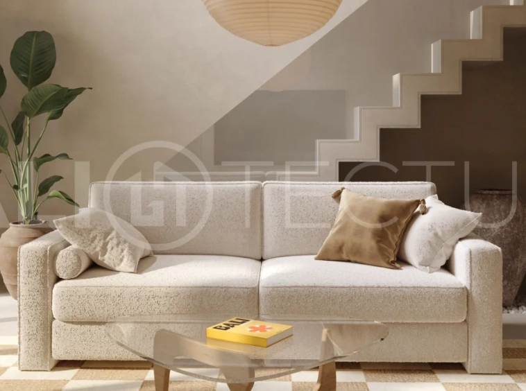 Off plan one bedroom loft residence in Cepaka, Tabanan, featuring contemporary tropical design, open plan living, private plunge pool, and views of the surrounding rice paddies.