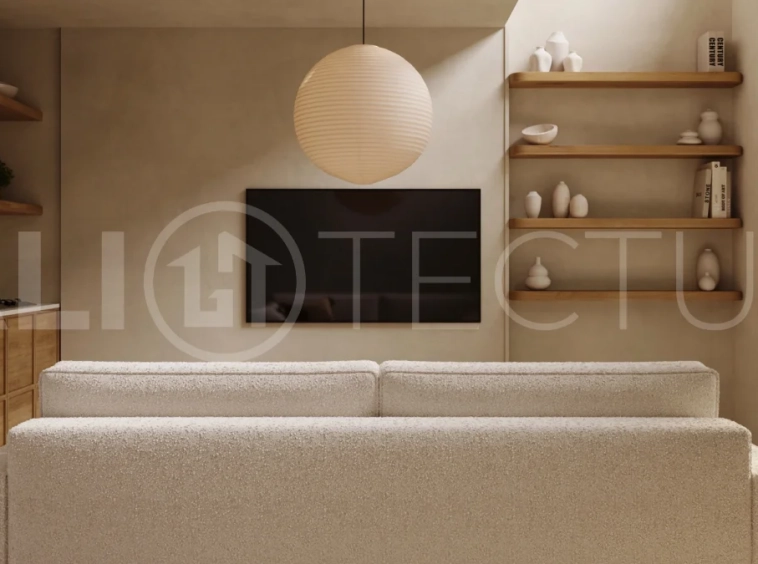 Off plan one bedroom loft residence in Cepaka, Tabanan, featuring contemporary tropical design, open plan living, private plunge pool, and views of the surrounding rice paddies.