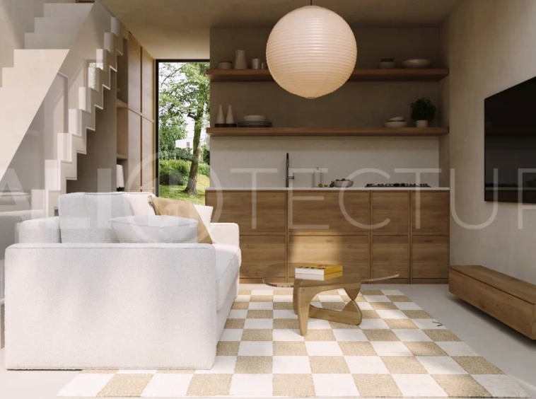 Off plan one bedroom loft residence in Cepaka, Tabanan, featuring contemporary tropical design, open plan living, private plunge pool, and views of the surrounding rice paddies.