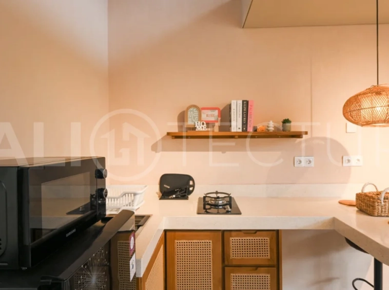 Brand-new 2-bedroom villa for sale in Pecatu, Uluwatu, featuring a modern two-storey design, 55 m² of land, 70 m² of building space, and a private jacuzzi, close to beaches, restaurants, cafés, gyms, golf, and renowned beach clubs.