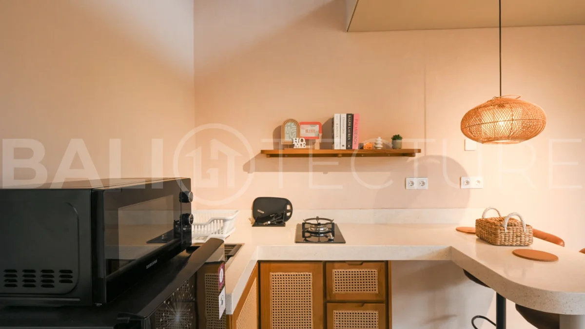 Brand-new 2-bedroom villa for sale in Pecatu, Uluwatu, featuring a modern two-storey design, 55 m² of land, 70 m² of building space, and a private jacuzzi, close to beaches, restaurants, cafés, gyms, golf, and renowned beach clubs.
