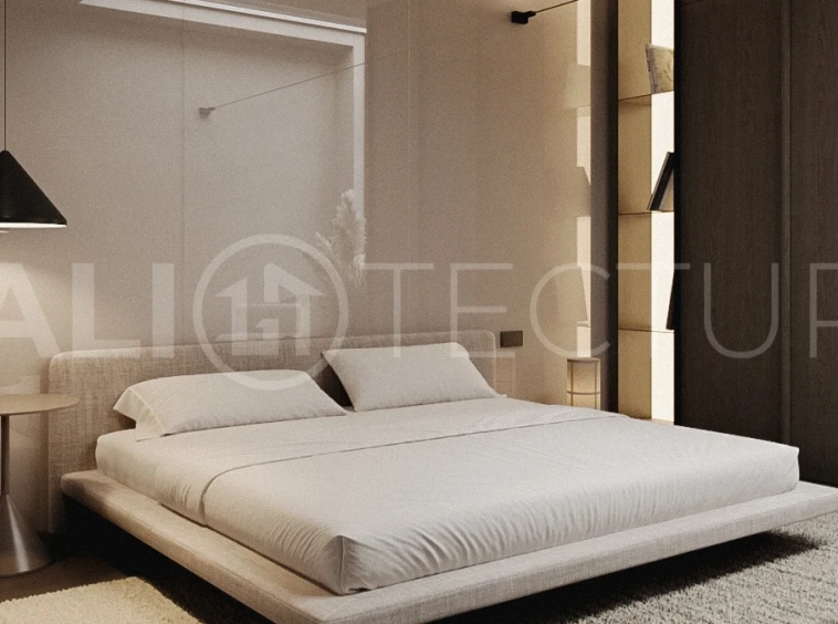 Modern one bedroom villa near Pererenan Beach in Bali, featuring a private pool, tropical landscaping, natural stone and teak wood finishes, panoramic glazing, and a stylish resort inspired interior.